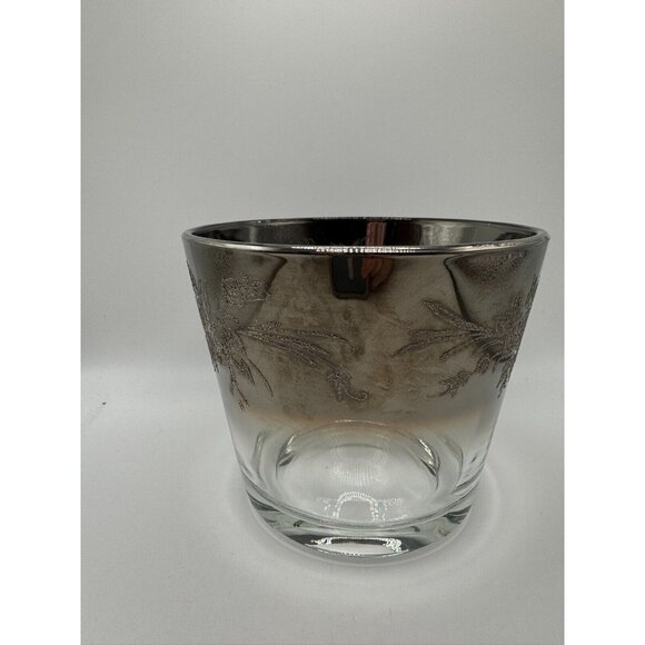 Mid Century Glass Ice Bucket Ombre Botanical Design - Dorothy Thorpe Style - Picture 10 of 10